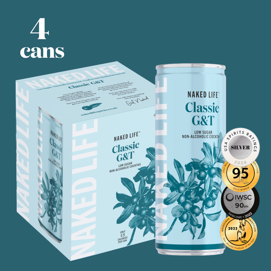 🎁 Naked Life Non-Alcoholic Cocktail Classic G&T 4x250ml (100% off)