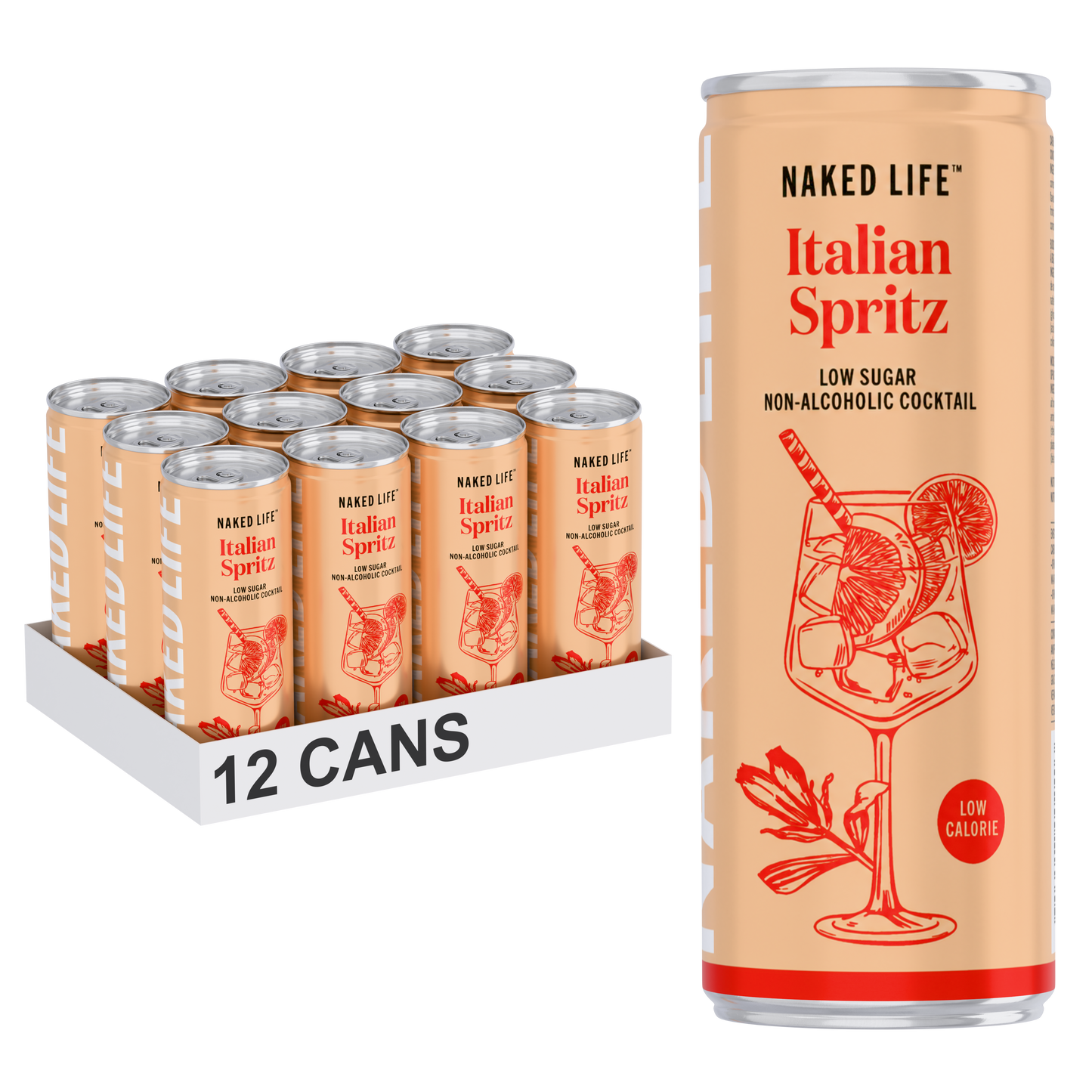 Naked Life Non-Alcoholic Cocktail Italian Spritz 12x250ml