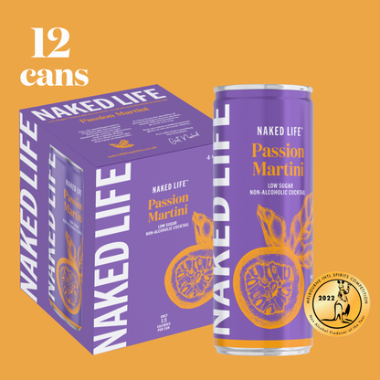 Naked Life Non-Alcoholic Cocktail Passion Martini 12x250ml