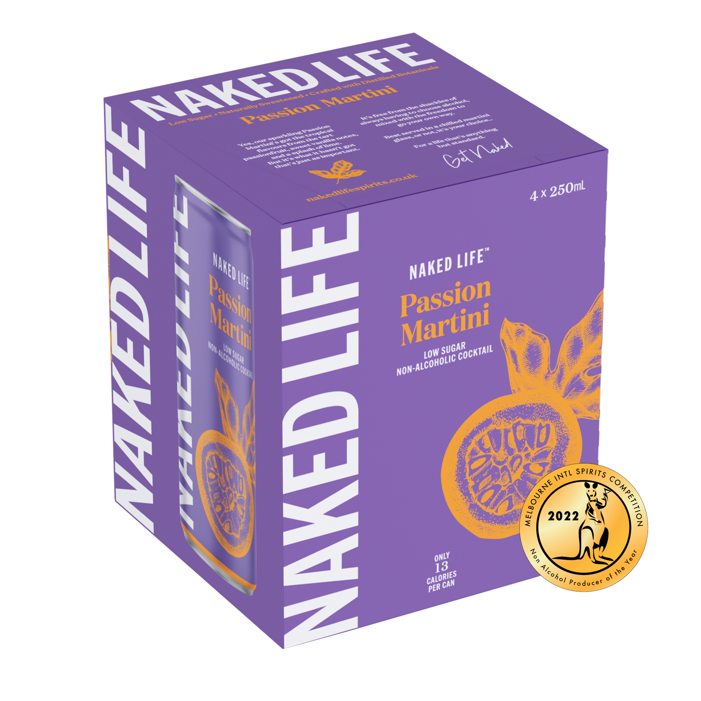 Naked Life Non-Alcoholic Cocktail Passion Martini 12x250ml