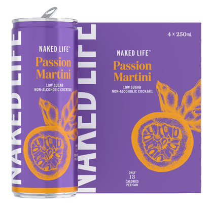 Naked Life Non-Alcoholic Cocktail Passion Martini 12x250ml